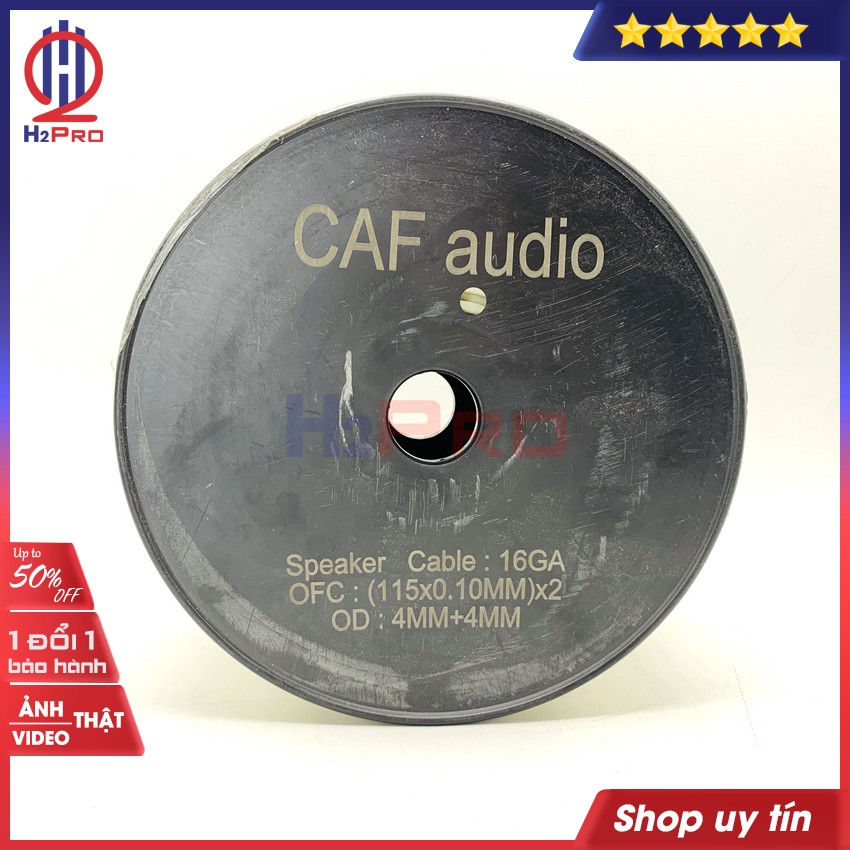 Dây loa cao cấp CAF AUDIO H2Pro lõi đồng nguyên chất 230 sợi, dây loa audio xịn-chống nhiễu